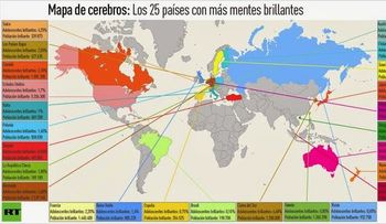 El mapa del cerebro: ¿En qué países la mente brilla más?  