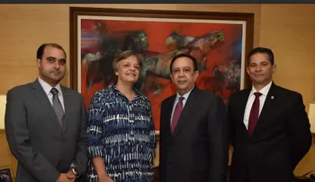 Valdez Albizu recibe embajadora de Alemania; intercambian impresiones sobre economía de la región 