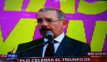 Danilo Medina proclama que es de nuevo el Presidente de la República