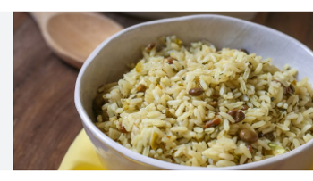 Moro de guandules con coco