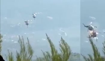 Colisión de dos helicópteros en Grecia durante labores de extinción de incendios
