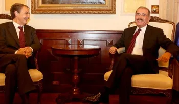 Danilo Medina recibe al expresidente español Rodríguez Zapatero