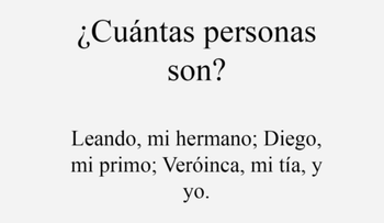 Respuesta correcta: ¿Cuántas personas son? Descúbrelo