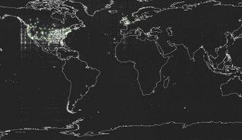 Nace el mapa de la Nación Extraterrestre con datos de 18.000 avistamientos de ovnis