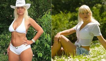 Esta rubia alemana se transforma en la mujer negra con el busto más grande de Europa