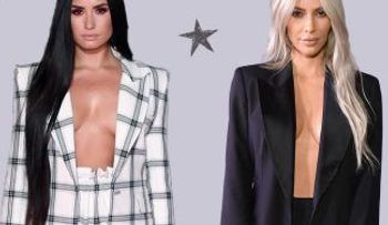 Demi Lovato se enfrenta a Kim Kardashian con su look â??bralessâ??