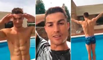 La transmisión en vivo de Cristiano Ronaldo, con striptease y mensaje a sus críticos: "Sigan odiándome"