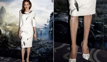 Misterio: el extraño polvo blanco en las piernas de Angelina Jolie