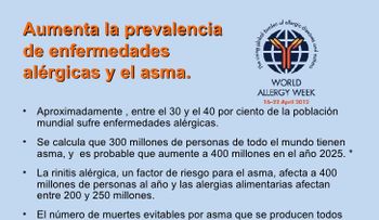 Entre un 30 y 40% población mundial sufre enfermedades alérgicas 