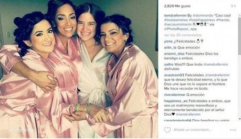 Iamdra Fermín muestra fotos minutos antes de su boda