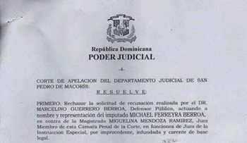 Corte rechaza recusación contra jueza caso desfalco ayuntamiento La Romana