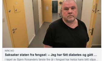 Un preso demanda a una cárcel en Noruega, porque engordó 40 kilos, le provocaron diabetes y presión alterial