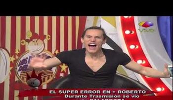 El error cometido en vivo en el programa "Más Roberto"
