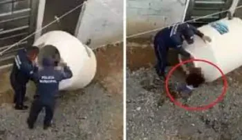 Detienen padres que metieron su hija de 5 años a un tinaco en Estado de México