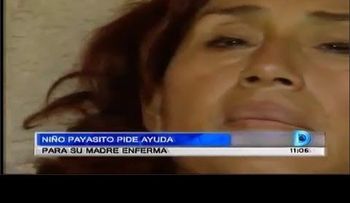 Niño payasito pide ayuda para su madre enferma