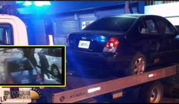 Localizan el vehículo que por poco asesina a dos personas en acera de Santo Domingo.