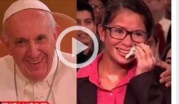 El papa conmueve al mundo con pedido a una escolar con bullying que cante para él (VIDEO)