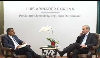 Luis Abinader, 1ra entrevista como presidente electo