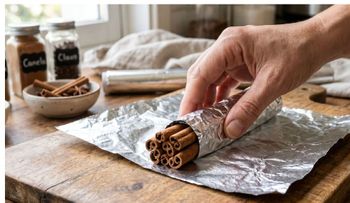 Canela envuelta en aluminio: el ritual que promete atraer abundancia