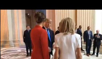 El piropo de Donald Trump a la esposa de Emmanuel Macron ante Melania (VIDEO)