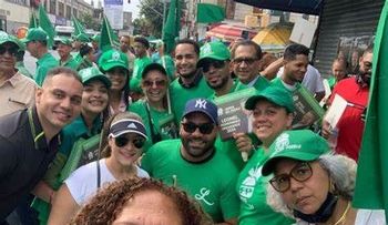 Realizan gran concentración de bandereos en apoyo a Leonel Fernández en Nueva York