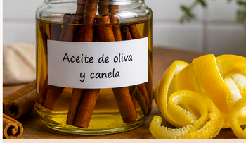 Mezcla natural de oliva, limón y canela como aromatizante casero