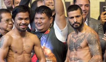 Manny Pacquiao y Lucas Matthysse se enfrentan este domingo; logran el peso para su combate 
