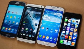 ¿Quiénes son los cinco líderes de ventas de smartphones ?