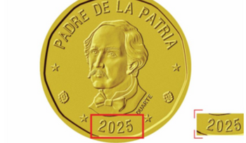 Banco Central emite monedas de RD$1, año 2025