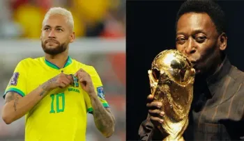 Neymar recoge trofeo para Pelé como el "Jugador de la historia"