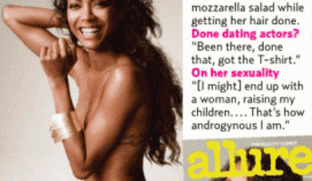 Zoe Saldana posa desnuda para una revista