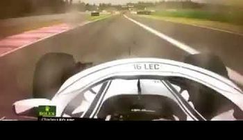 Piloto de Fórmula 1 da un giro de 360 grados y continúa la carrera como si nada