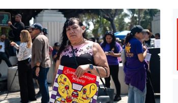 «Aquí estamos y no nos vamos", el mensaje de resistencia de latinos en Los Ángeles a Trump