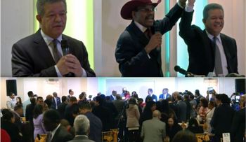 Leonel fue recibido por docenas de ministros hispanos en El Bronx 
