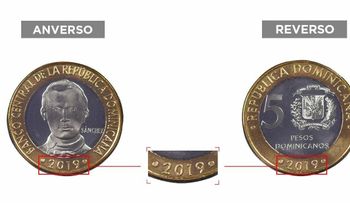 Circula nueva moneda de RD$5.00