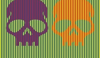 Una ilusión óptica que volará tu cabeza. Ambas calaveras son del mismo color