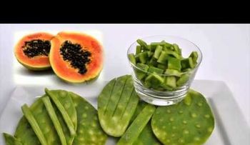 Batido de lechosa y nopal (tuna) para perder peso y limpiar el colon