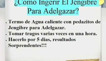 Jengibre para adelgazar y lo que hay que tener en cuenta 