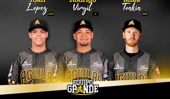 Aguilas anuncian entrada de nuevos lanzadores y del receptor Rodrigo Virgil; Yoanner Negrín fuera de roster