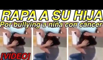 Una señora castiga su hija por burlarse de una niña con cáncer