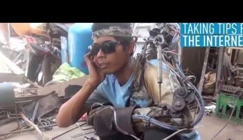 ¡IMPRESIONANTE¡ Este hombre construyo su propio brazo robotico...