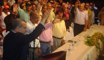 Aspirante al CC del PLD realiza multitudinaria concentración de apoyo