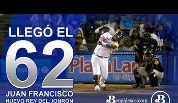 Juan Francisco y su jonrón histórico 62 para superar a Mendy López