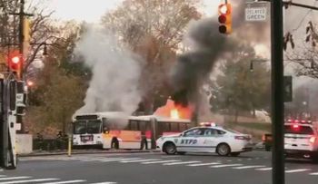 Autobús NY se incendia con pasajeros donde iban dominicanos 