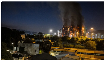 Hong Kong habilitó refugios por incendio en cuatro edificios