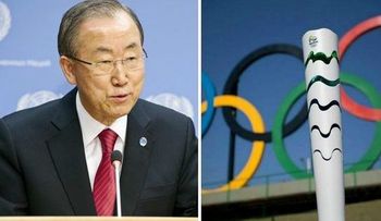 Ban Ki-moon portará la antorcha olímpica en Río de Janeiro