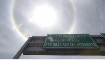 Un halo solar fue registrado en el cielo maracaibero.