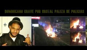 Dominicano Miguel Feliz, recibe una brutal paliza a patadas, puñetazos y macanazos de policías en NJ