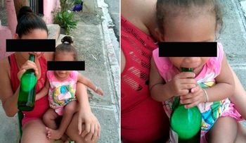 Detienen joven publicó fotos en Facebook dándole a beber cerveza a su hija