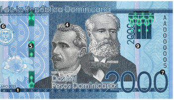 BCRD emite billetes de 2,000.00, año 2023
